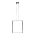 GLOBOSTAR® NEROBA 61304 Μοντέρνο Κρεμαστό Φωτιστικό Οροφής LED 18W 1980lm 360° AC 220-240V IP20 Ρυθμιζόμενο Λευκό CCT με On/Off 2700K/4500K/6000K - Lumileds SMD Chip - Νίκελ Βούρτσας - Μ29 x Π2 x Υ36cm - 3 Χρόνια Εγγύηση - Image 3