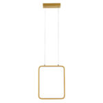 GLOBOSTAR® NEROBA 61305 Μοντέρνο Κρεμαστό Φωτιστικό Οροφής LED 18W 1980lm 360° AC 220-240V IP20 Ρυθμιζόμενο Λευκό CCT με On/Off 2700K/4500K/6000K - Lumileds SMD Chip - Χρυσό Βούρτσας - Μ29 x Π2 x Υ36cm - 3 Χρόνια Εγγύηση - Image 5