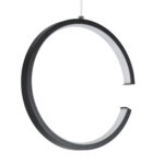GLOBOSTAR® CEROBA 61306 Μοντέρνο Κρεμαστό Φωτιστικό Οροφής LED 12W 1320lm 360° AC 220-240V IP20 Ρυθμιζόμενο Λευκό CCT με On/Off 2700K/4500K/6000K - Lumileds SMD Chip - Μαύρο Ματ - Μ22 x Π2 x Υ22cm - 3 Χρόνια Εγγύηση - Image 3