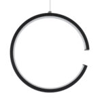 GLOBOSTAR® CEROBA 61306 Μοντέρνο Κρεμαστό Φωτιστικό Οροφής LED 12W 1320lm 360° AC 220-240V IP20 Ρυθμιζόμενο Λευκό CCT με On/Off 2700K/4500K/6000K - Lumileds SMD Chip - Μαύρο Ματ - Μ22 x Π2 x Υ22cm - 3 Χρόνια Εγγύηση - Image 6