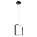 GLOBOSTAR® CEROBA 61308 Μοντέρνο Κρεμαστό Φωτιστικό Οροφής LED 12W 1320lm 360° AC 220-240V IP20 Ρυθμιζόμενο Λευκό CCT με On/Off 2700K/4500K/6000K - Lumileds SMD Chip - Μαύρο Ματ - Μ22 x Π2 x Υ22cm - 3 Χρόνια Εγγύηση - Image 4