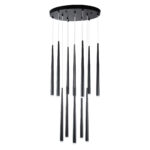 GLOBOSTAR® TEARS 61313 Μοντέρνο Κρεμαστό Φωτιστικό Οροφής LED 36W 3960lm 180° AC 220-240V IP20 Ρυθμιζόμενο Λευκό CCT με Χειριστήριο από 2700K έως 6000K Dimmable - Lumileds SMD Chip - Μαύρο - Μ60 x Π60 x Υ51.5cm - 3 Χρόνια Εγγύηση - Image 6
