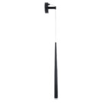 GLOBOSTAR® TEARS 61315 Μοντέρνο Φωτιστικό Τοίχου - Απλίκα LED 3W 330lm 180° AC 220-240V IP20 Ρυθμιζόμενο Λευκό CCT με On/Off 2700K/4500K/6000K - Lumileds SMD Chip - Μαύρο Ματ - Μ3.2 x Π3.2 x Υ51.5cm - 3 Χρόνια Εγγύηση - Image 4