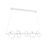 GLOBOSTAR® CIRCOLARE 61320 Μοντέρνο Κρεμαστό Φωτιστικό Οροφής LED 75W 8400lm 360° AC 220-240V IP20 Ρυθμιζόμενο Λευκό CCT με Χειριστήριο από 2700K έως 6000K Dimmable - Lumileds SMD Chip - Λευκό Ματ - Μ120 x Π25 x Υ25cm - 3 Χρόνια Εγγύηση - Image 3