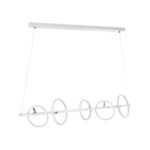 GLOBOSTAR® CIRCOLARE 61320 Μοντέρνο Κρεμαστό Φωτιστικό Οροφής LED 75W 8400lm 360° AC 220-240V IP20 Ρυθμιζόμενο Λευκό CCT με Χειριστήριο από 2700K έως 6000K Dimmable - Lumileds SMD Chip - Λευκό Ματ - Μ120 x Π25 x Υ25cm - 3 Χρόνια Εγγύηση - Image 6