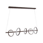 GLOBOSTAR® CIRCOLARE 61321 Μοντέρνο Κρεμαστό Φωτιστικό Οροφής LED 75W 8400lm 360° AC 220-240V IP20 Ρυθμιζόμενο Λευκό CCT με Χειριστήριο από 2700K έως 6000K Dimmable - Lumileds SMD Chip - Καφέ - Μ120 x Π25 x Υ25cm - 3 Χρόνια Εγγύηση - Image 6