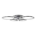 GLOBOSTAR® ROYAL-R 61324 Μοντέρνο Φωτιστικό Οροφής LED 135W 16200lm 360° AC 220-240V IP20 Ρυθμιζόμενο Λευκό CCT με Χειριστήριο από 2700K έως 6000K Dimmable - Lumileds SMD Chip - Ασημί Νίκελ - Μ80.5 x Π59 x Υ12cm - 3 Χρόνια Εγγύηση - Image 5