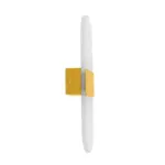 GLOBOSTAR® RARE 61338 Μοντέρνο Φωτιστικό Τοίχου - Απλίκα LED 5W 600lm 180° AC 220-240V IP20 Ρυθμιζόμενο Λευκό CCT με On/Off 2700K/4500K/6000K - Lumileds SMD Chip - Χρυσό Βούρτσας - Μ10 x Π4 x Υ27cm - 3 Χρόνια Εγγύηση - Image 4