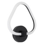 GLOBOSTAR® REGINA 61341 Μοντέρνο Φωτιστικό Τοίχου - Απλίκα LED 8W 960lm 360° AC 220-240V IP20 Ρυθμιζόμενο Λευκό CCT με On/Off 2700K/4500K/6000K - Lumileds SMD Chip - Μαύρο Ματ - Μ25 x Π7 x Υ28.5cm - 3 Χρόνια Εγγύηση - Image 3