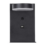 GLOBOSTAR® CROWN 61370 Μοντέρνο Φωτιστικό Τοίχου - Απλίκα Ξενοδοχείου Reading Light με Φορτιστή USB 3A LED 5W 550lm 120° AC 220-240V IP20 Φυσικό Λευκό 4500K - Bridgelux COB Chip & TÜV SÜD Driver - Μαύρο Ματ - Μ15 x Π15 x Υ23cm - 3 Χρόνια Εγγύηση - Image 4