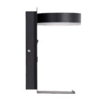 GLOBOSTAR® CROWN 61370 Μοντέρνο Φωτιστικό Τοίχου - Απλίκα Ξενοδοχείου Reading Light με Φορτιστή USB 3A LED 5W 550lm 120° AC 220-240V IP20 Φυσικό Λευκό 4500K - Bridgelux COB Chip & TÜV SÜD Driver - Μαύρο Ματ - Μ15 x Π15 x Υ23cm - 3 Χρόνια Εγγύηση - Image 5