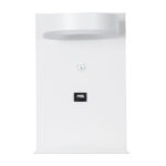 GLOBOSTAR® CROWN 61371 Μοντέρνο Φωτιστικό Τοίχου - Απλίκα Ξενοδοχείου Reading Light με Φορτιστή USB 3A LED 5W 550lm 120° AC 220-240V IP20 Φυσικό Λευκό 4500K - Bridgelux COB Chip & TÜV SÜD Driver - Λευκό Ματ - Μ15 x Π15 x Υ23cm - 3 Χρόνια Εγγύηση - Image 4
