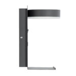 GLOBOSTAR® CROWN 61372 Μοντέρνο Φωτιστικό Τοίχου - Απλίκα Ξενοδοχείου Reading Light με Φορτιστή USB 3A LED 5W 550lm 120° AC 220-240V IP20 Φυσικό Λευκό 4500K - Bridgelux COB Chip & TÜV SÜD Driver - Γκρι Ανθρακί Ματ - Μ15 x Π15 x Υ23cm - 3 Χρόνια Εγγύηση - Image 5