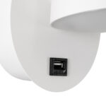 GLOBOSTAR® REGENCY 61374 Μοντέρνο Φωτιστικό Τοίχου - Απλίκα Ξενοδοχείου Reading Light με Φορτιστή USB 3A LED 8W 920lm 120° AC 220-240V IP20 Φυσικό Λευκό 4500K - Bridgelux SMD Chip & TÜV SÜD Driver - Λευκό Ματ - Μ12 x Π12 x Υ13cm - 3 Χρόνια Εγγύηση - Image 6