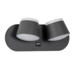 GLOBOSTAR® REGENCY 61378 Μοντέρνο Φωτιστικό Τοίχου - Απλίκα Ξενοδοχείου Reading Light με Φορτιστή USB 3A LED 16W 1840lm 120° AC 220-240V IP20 Φυσικό Λευκό 4500K - Bridgelux SMD Chip & TÜV SÜD Driver - Γκρι Ανθρακί Ματ - Μ16.5 x Π12 x Υ10cm - 3 Χρόνια Εγγύηση - Image 3