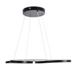 GLOBOSTAR® BUTTERFLY 61391 Μοντέρνο Κρεμαστό Φωτιστικό Οροφής LED 75W 8400lm 300° AC 220-240V IP20 Ρυθμιζόμενο Λευκό CCT με Χειριστήριο από 2700K έως 6000K Dimmable - Lumileds SMD Chip - Μαύρο Ματ - Μ70 x Π55 x Υ4cm - 3 Χρόνια Εγγύηση - Image 6