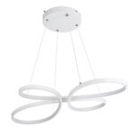 GLOBOSTAR® BUTTERFLY 61392 Μοντέρνο Κρεμαστό Φωτιστικό Οροφής LED 75W 8400lm 300° AC 220-240V IP20 Ρυθμιζόμενο Λευκό CCT με Χειριστήριο από 2700K έως 6000K Dimmable - Lumileds SMD Chip - Λευκό Ματ - Μ70 x Π55 x Υ4cm - 3 Χρόνια Εγγύηση - Image 3