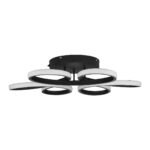 GLOBOSTAR® MARGARET 61400 Μοντέρνο Φωτιστικό Οροφής LED 54W 6210lm 360° AC 220-240V IP20 Ρυθμιζόμενο Λευκό CCT με Χειριστήριο από 2700K έως 6000K Dimmable - Lumileds SMD Chip - Μαύρο Ματ - Μ57 x Π57 x Υ12cm - 3 Χρόνια Εγγύηση - Image 5