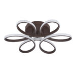 GLOBOSTAR® MARGARET 61402 Μοντέρνο Φωτιστικό Οροφής LED 54W 6210lm 360° AC 220-240V IP20 Ρυθμιζόμενο Λευκό CCT με Χειριστήριο από 2700K έως 6000K Dimmable - Lumileds SMD Chip - Καφέ Ματ - Μ57 x Π57 x Υ12cm - 3 Χρόνια Εγγύηση - Image 3