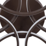 GLOBOSTAR® MARGARET 61402 Μοντέρνο Φωτιστικό Οροφής LED 54W 6210lm 360° AC 220-240V IP20 Ρυθμιζόμενο Λευκό CCT με Χειριστήριο από 2700K έως 6000K Dimmable - Lumileds SMD Chip - Καφέ Ματ - Μ57 x Π57 x Υ12cm - 3 Χρόνια Εγγύηση - Image 6