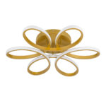 GLOBOSTAR® MARGARET 61403 Μοντέρνο Φωτιστικό Οροφής LED 54W 6210lm 360° AC 220-240V IP20 Ρυθμιζόμενο Λευκό CCT με Χειριστήριο από 2700K έως 6000K Dimmable - Lumileds SMD Chip - Χρυσό Βούρτσας - Μ57 x Π57 x Υ12cm - 3 Χρόνια Εγγύηση - Image 3
