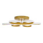 GLOBOSTAR® MARGARET 61403 Μοντέρνο Φωτιστικό Οροφής LED 54W 6210lm 360° AC 220-240V IP20 Ρυθμιζόμενο Λευκό CCT με Χειριστήριο από 2700K έως 6000K Dimmable - Lumileds SMD Chip - Χρυσό Βούρτσας - Μ57 x Π57 x Υ12cm - 3 Χρόνια Εγγύηση - Image 5