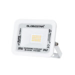 GLOBOSTAR® ATLAS 61409 Προβολέας LED 20W 2300lm 120° AC 220-240V Αδιάβροχο IP67 Θερμό Λευκό 2700K - Lumileds SMD Chip - TÜV Rheinland Certified - Λευκό Ματ - Μ12 x Π2.5 x Υ9.5cm - 5 Χρόνια Εγγύηση - Image 2
