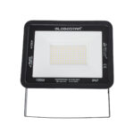 GLOBOSTAR® ATLAS 61427 Προβολέας LED 100W 11500lm 120° AC 220-240V Αδιάβροχο IP67 Θερμό Λευκό 2700K - Lumileds SMD Chip - TÜV Rheinland Certified - Μαύρο Ματ - Μ27 x Π4 x Υ21cm - 5 Χρόνια Εγγύηση - Image 3