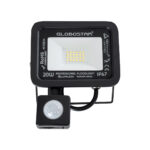 GLOBOSTAR® AURORA 64137 Προβολέας με Ανιχνευτή PIR / Αισθητήρα Κίνησης LED 20W 2500lm 120° AC 220-240V Αδιάβροχο IP67 Ψυχρό Λευκό 6000K - Lumileds SMD Chip - TÜV Rheinland Certified - Μαύρο Ματ - Μ12 x Π5 x Υ14.5cm - 3 Χρόνια Εγγύηση - Image 3