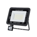GLOBOSTAR® AURORA 61441 Προβολέας με Ανιχνευτή PIR / Αισθητήρα Κίνησης LED 50W 6250lm 120° AC 220-240V Αδιάβροχο IP67 Ψυχρό Λευκό 6000K - Lumileds SMD Chip - TÜV Rheinland Certified - Μαύρο Ματ - Μ21 x Π5 x Υ21cm - 3 Χρόνια Εγγύηση - Image 2