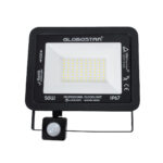 GLOBOSTAR® AURORA 61441 Προβολέας με Ανιχνευτή PIR / Αισθητήρα Κίνησης LED 50W 6250lm 120° AC 220-240V Αδιάβροχο IP67 Ψυχρό Λευκό 6000K - Lumileds SMD Chip - TÜV Rheinland Certified - Μαύρο Ματ - Μ21 x Π5 x Υ21cm - 3 Χρόνια Εγγύηση - Image 3