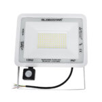 GLOBOSTAR® AURORA 61444 Προβολέας με Ανιχνευτή PIR / Αισθητήρα Κίνησης LED 100W 12500lm 120° AC 220-240V Αδιάβροχο IP67 Ψυχρό Λευκό 6000K - Lumileds SMD Chip - TÜV Rheinland Certified - Λευκό Ματ - Μ25 x Π6.5 x Υ27.5cm - 3 Χρόνια Εγγύηση - Image 3