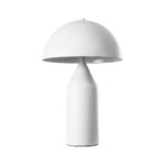GLOBOSTAR® URANUS-S 61450 Μοντέρνο Επιτραπέζιο Φωτιστικό Πορτατίφ με Ντουί 2 x E27 AC 220-240V IP20 - Λευκό - Μ25 x Π25 x Υ39cm - Image 3