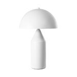 GLOBOSTAR® URANUS-S 61450 Μοντέρνο Επιτραπέζιο Φωτιστικό Πορτατίφ με Ντουί 2 x E27 AC 220-240V IP20 - Λευκό - Μ25 x Π25 x Υ39cm - Image 4