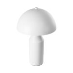 GLOBOSTAR® URANUS-S 61450 Μοντέρνο Επιτραπέζιο Φωτιστικό Πορτατίφ με Ντουί 2 x E27 AC 220-240V IP20 - Λευκό - Μ25 x Π25 x Υ39cm - Image 5