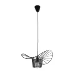 GLOBOSTAR® LUMINOVA 61462 Μοντέρνο Κρεμαστό Φωτιστικό Οροφής με Ντουί 1 x E27 AC 220-240V IP20 - Μαύρο - Μ40 x Π40 x Υ20cm - Image 4