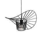 GLOBOSTAR® LUMINOVA 61462 Μοντέρνο Κρεμαστό Φωτιστικό Οροφής με Ντουί 1 x E27 AC 220-240V IP20 - Μαύρο - Μ40 x Π40 x Υ20cm - Image 6