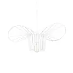 GLOBOSTAR® LUMINOVA 61463 Μοντέρνο Κρεμαστό Φωτιστικό Οροφής με Ντουί 1 x E27 AC 220-240V IP20 - Λευκό - Μ40 x Π40 x Υ20cm - Image 5
