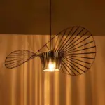 GLOBOSTAR® LUMINOVA 61466 Μοντέρνο Κρεμαστό Φωτιστικό Οροφής με Ντουί 1 x E27 AC 220-240V IP20 - Μαύρο - Μ80 x Π80 x Υ30cm - Image 3