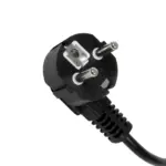 GLOBOSTAR® PLUGA 61498 Καλώδιο Τροφοδοσίας C13 με Πλάγια Πρίζα Schuko 250V 10A max 1.5m - 3*0.75mm2 - Μαύρο - Μ150 x Π3.6 x Υ3.6cm - Image 3