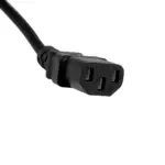 GLOBOSTAR® PLUGA 61498 Καλώδιο Τροφοδοσίας C13 με Πλάγια Πρίζα Schuko 250V 10A max 1.5m - 3*0.75mm2 - Μαύρο - Μ150 x Π3.6 x Υ3.6cm - Image 4