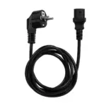 GLOBOSTAR® PLUGA 61498 Καλώδιο Τροφοδοσίας C13 με Πλάγια Πρίζα Schuko 250V 10A max 1.5m - 3*0.75mm2 - Μαύρο - Μ150 x Π3.6 x Υ3.6cm - Image 6