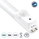 GLOBOSTAR® PARKING 61499 Λάμπα T8 G13 Τύπου Φθορίου 120cm Τεχνολογίας Smart Group Linkable Control System 2.4Ghz με Αισθητήρα Κίνησης Microwave LED 16W 2000lm 220° AC 220-240V IP20 Ψυχρό Λευκό 6000K - Lumileds SMD Chip - Λευκό Γαλακτερό - Μ120 x Π3 x Υ4.7cm - 3 Χρόνια Εγγύηση
