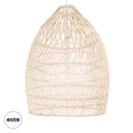 GLOBOSTAR® MALIBU 01810 Boho Κρεμαστό Φωτιστικό Οροφής με Ντουί 1 x E27 AC 220-240V IP20 - Μπεζ - Μ57 x Π57 x Υ75cm - Image 2