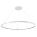 GLOBOSTAR® DIAMOND 61518 Μοντέρνο Κρεμαστό Φωτιστικό Οροφής LED 75W 8400lm 360° AC 220-240V IP20 Ρυθμιζόμενο Λευκό CCT με Χειριστήριο από 2700K έως 6000K Dimmable - Lumileds SMD Chip - Λευκό Ματ - Μ100 x Π100 x Υ90cm - 3 Χρόνια Εγγύηση - Image 3