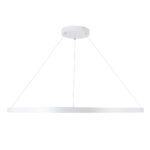 GLOBOSTAR® DIAMOND 61518 Μοντέρνο Κρεμαστό Φωτιστικό Οροφής LED 75W 8400lm 360° AC 220-240V IP20 Ρυθμιζόμενο Λευκό CCT με Χειριστήριο από 2700K έως 6000K Dimmable - Lumileds SMD Chip - Λευκό Ματ - Μ100 x Π100 x Υ90cm - 3 Χρόνια Εγγύηση - Image 4