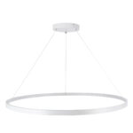 GLOBOSTAR® DIAMOND 61518 Μοντέρνο Κρεμαστό Φωτιστικό Οροφής LED 75W 8400lm 360° AC 220-240V IP20 Ρυθμιζόμενο Λευκό CCT με Χειριστήριο από 2700K έως 6000K Dimmable - Lumileds SMD Chip - Λευκό Ματ - Μ100 x Π100 x Υ90cm - 3 Χρόνια Εγγύηση - Image 5