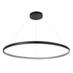 GLOBOSTAR® DIAMOND 61519 Μοντέρνο Κρεμαστό Φωτιστικό Οροφής LED 75W 8400lm 360° AC 220-240V IP20 Ρυθμιζόμενο Λευκό CCT με Χειριστήριο από 2700K έως 6000K Dimmable - Lumileds SMD Chip - Μαύρο Ματ - Μ100 x Π100 x Υ90cm - 3 Χρόνια Εγγύηση - Image 3