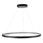 GLOBOSTAR® DIAMOND 61520 Μοντέρνο Κρεμαστό Φωτιστικό Οροφής LED 67W 7504lm 360° AC 220-240V IP20 Ρυθμιζόμενο Λευκό CCT με Χειριστήριο από 2700K έως 6000K Dimmable - Lumileds SMD Chip - Μαύρο Ματ - Μ80 x Π80 x Υ110cm - 3 Χρόνια Εγγύηση - Image 5