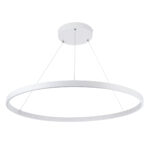 GLOBOSTAR® DIAMOND 61521 Μοντέρνο Κρεμαστό Φωτιστικό Οροφής LED 67W 7504lm 360° AC 220-240V IP20 Ρυθμιζόμενο Λευκό CCT με Χειριστήριο από 2700K έως 6000K Dimmable - Lumileds SMD Chip - Λευκό Ματ - Μ80 x Π80 x Υ110cm - 3 Χρόνια Εγγύηση - Image 3